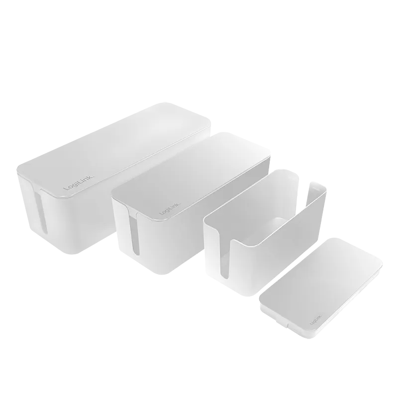 Kabelbox-Set, 3 Größen, weiß