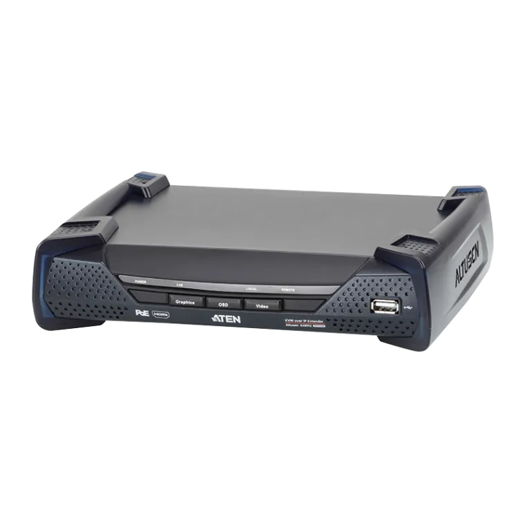 HDMI 4K Einzeldisplay KVM over IP Empfänger mit PoE