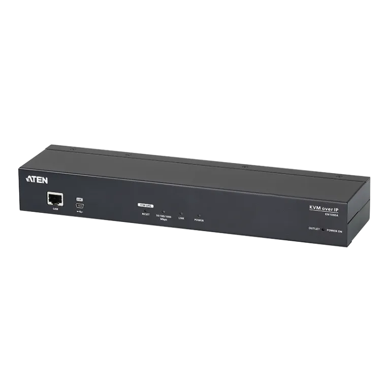 1-Port KVM over IP Switch mit 1-Port Power Switch