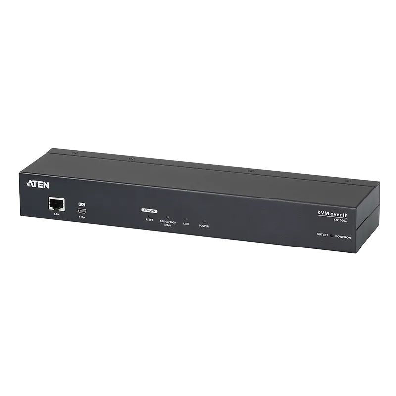 1-Port KVM over IP Switch mit 1-Port Power Switch