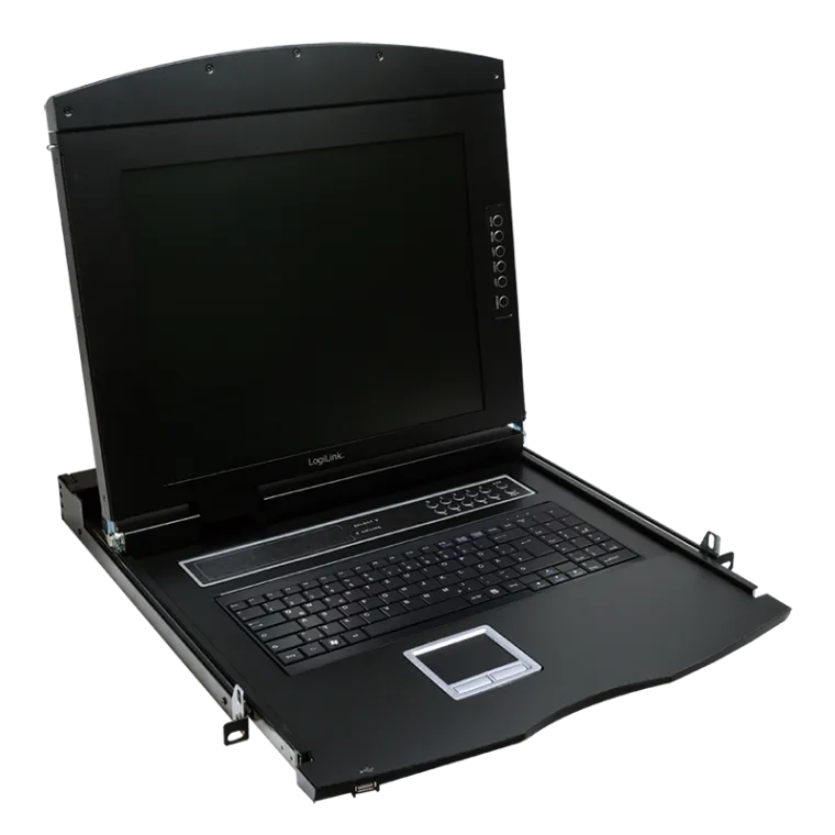 KVM-Konsole mit 17" Bildschirm, VGA, USB-A, PS/2