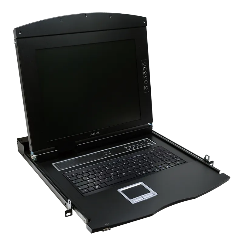 KVM-Konsole mit 17" Bildschirm, VGA, USB-A, PS/2