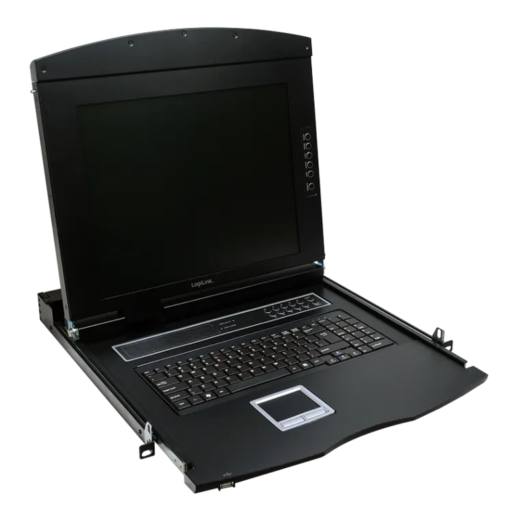 KVM-Konsole mit 17" Bildschirm, VGA, USB-A, PS/2