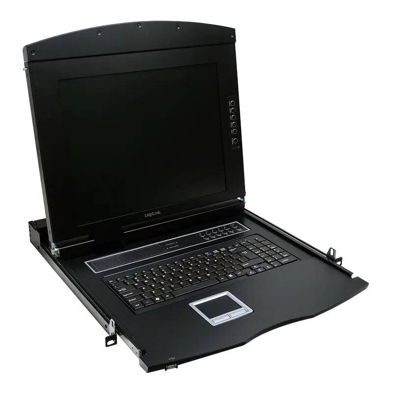 KVM-Konsole mit 17" Bildschirm, VGA, USB-A, PS/2
