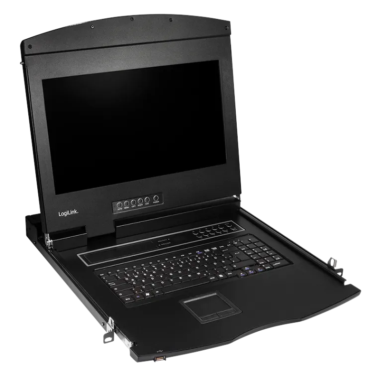 KVM-Konsole mit 17" Bildschirm, HDMI, Full HD, USB-A, PS/2