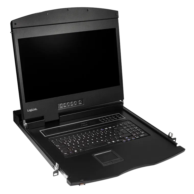 KVM-Konsole mit 19" Bildschirm, HDMI, Full HD, USB-A, PS/2
