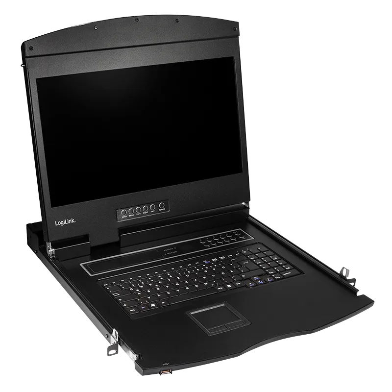 KVM-Konsole mit 19" Bildschirm, HDMI, Full HD, USB-A, PS/2