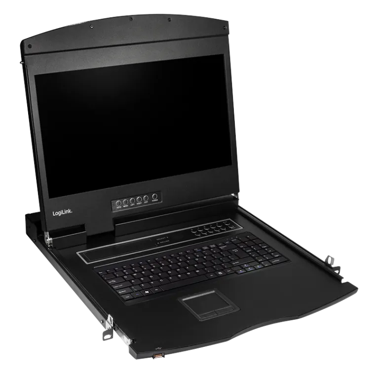 KVM-Konsole mit 19" Bildschirm, HDMI, Full HD, USB-A, PS/2