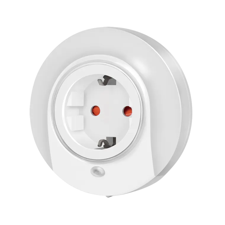 LED-Nachtlicht mit Durchgangsstecker und Dämmerungssensor, 3528 LED x7