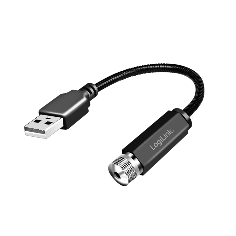 USB-A LED-Sternenlicht, 6-Lichtmuster, mit flexiblem Hals