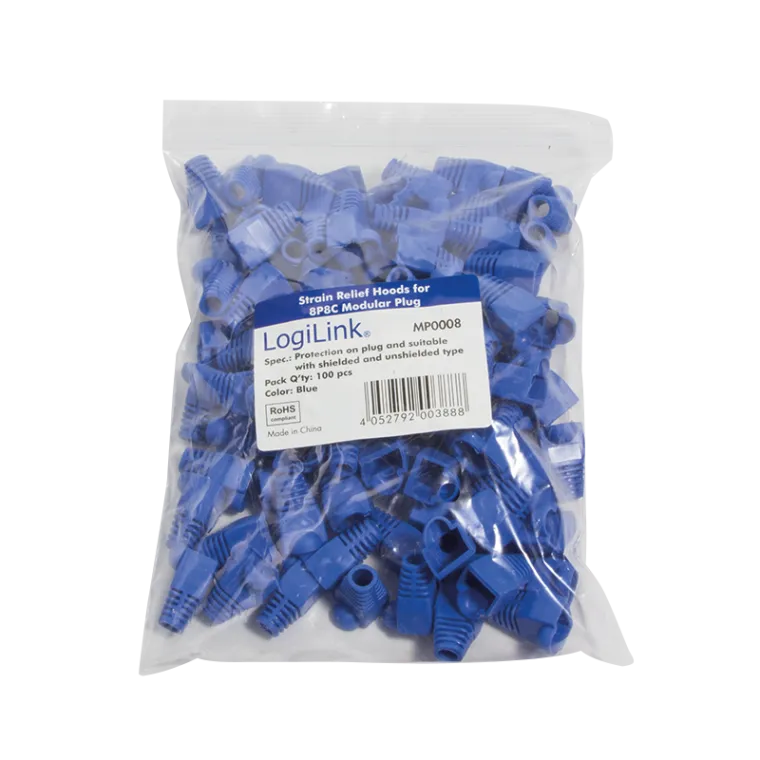 RJ45-Stecker Knickschutztülle, 5,8 mm, Blau, 100 Stk.