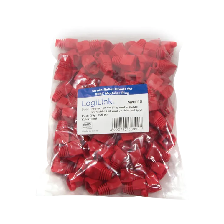RJ45-Stecker Knickschutztülle, 5,8 mm, Rot, 100 Stk.