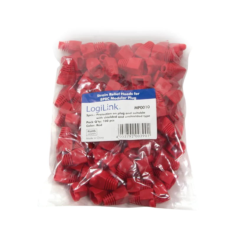 RJ45-Stecker Knickschutztülle, 5,8 mm, Rot, 100 Stk.