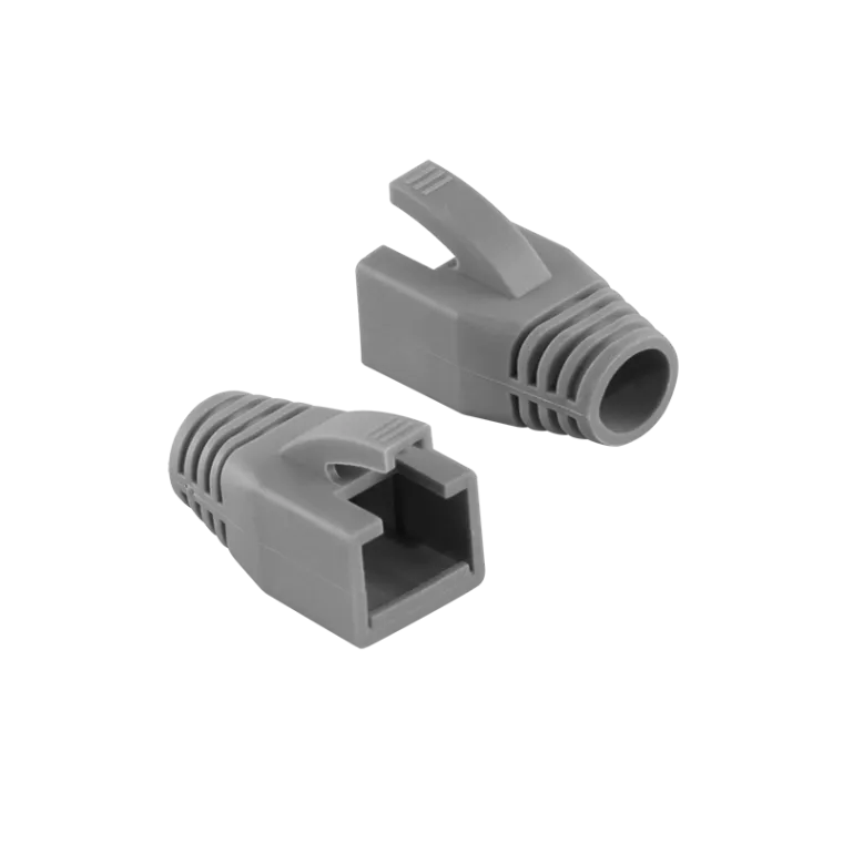 RJ45-Stecker Knickschutztülle, 8,0 mm, Grau, 10 Stk.