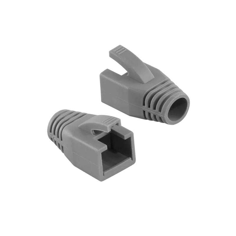 RJ45-Stecker Knickschutztülle, 8,0 mm, Grau, 50 Stk.