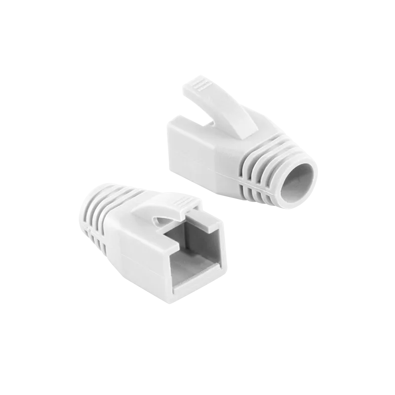 RJ45-Stecker Knickschutztülle, 8,0 mm, Weiß, 50 Stk.