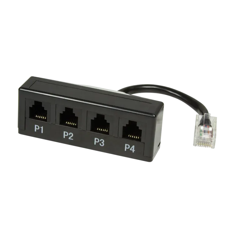Passiver Splitter für Telefone, RJ45 auf 4 x RJ11