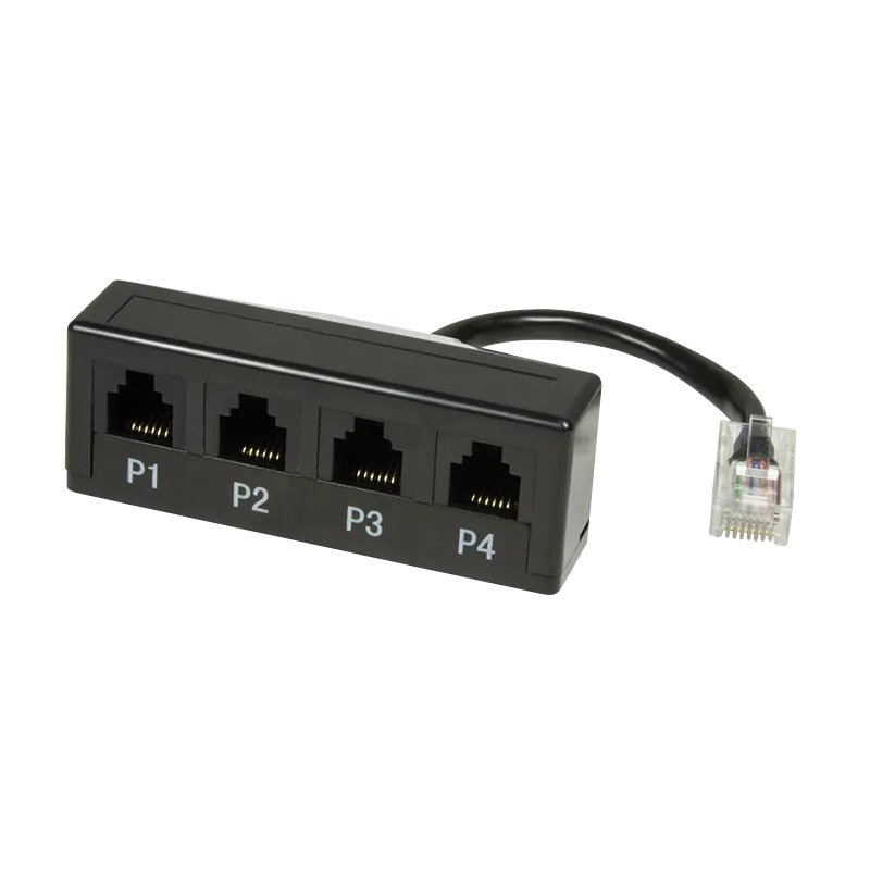 Passiver Splitter für Telefone, RJ45 auf 4 x RJ11