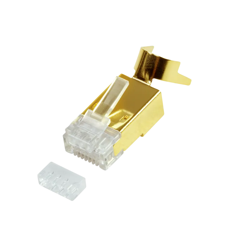 RJ45-Modularstecker, Cat.8.1/Cat.6A, geschirmt, vergoldet, 10 Stk.