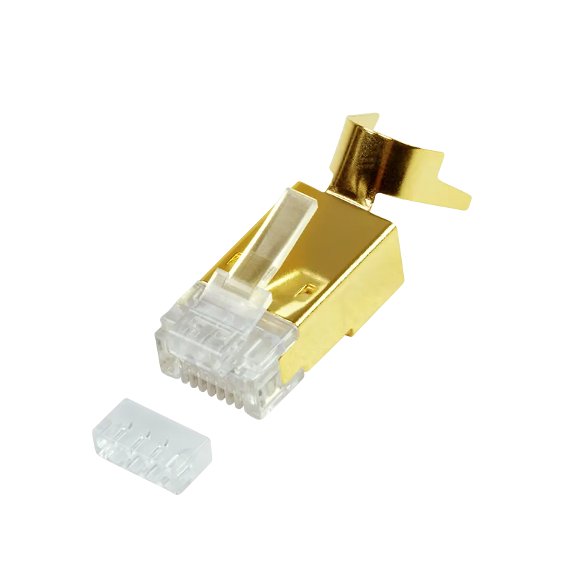 RJ45-Modularstecker, Cat.8.1/Cat.6A, geschirmt, vergoldet, 10 Stk.