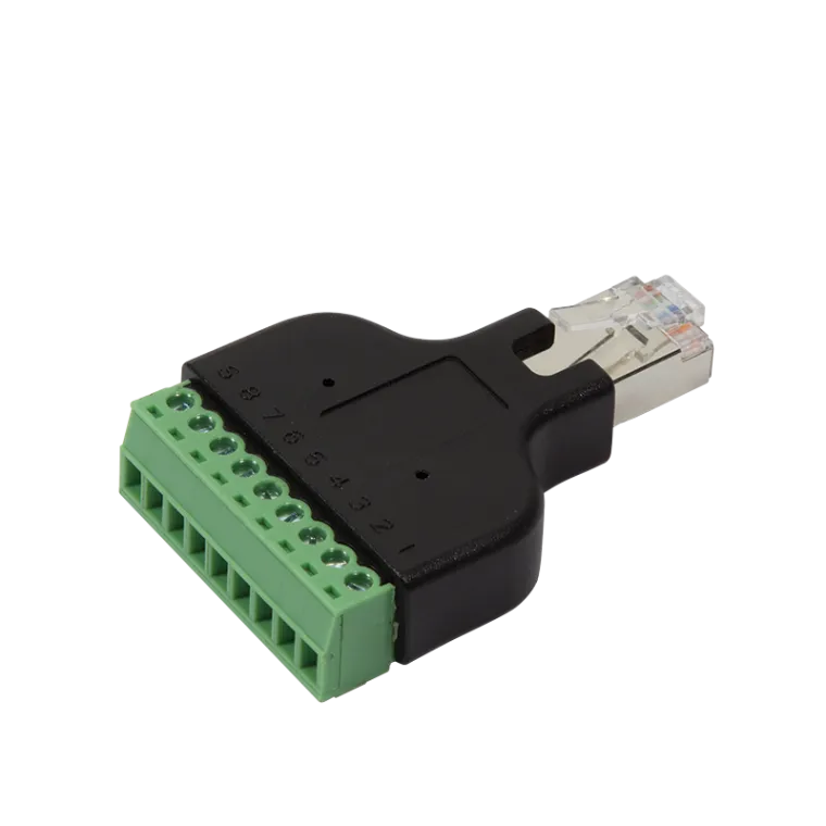RJ45 Stecker auf Terminal Block 8-Pin Adapter