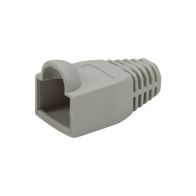 RJ45-Stecker Knickschutztülle, 6,5 mm, Grau, 50 Stk.