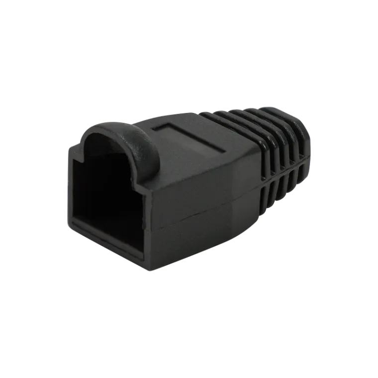 RJ45-Stecker Knickschutztülle, 6,5 mm, Schwarz, 50 Stk.