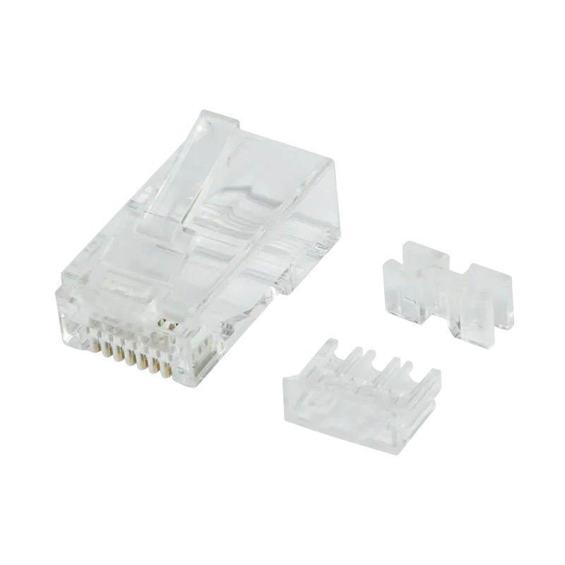 RJ45-Modularstecker Cat.6A UTP für starre u. flexible Drähte, mit Einfädelhilfe, 50 Stk.