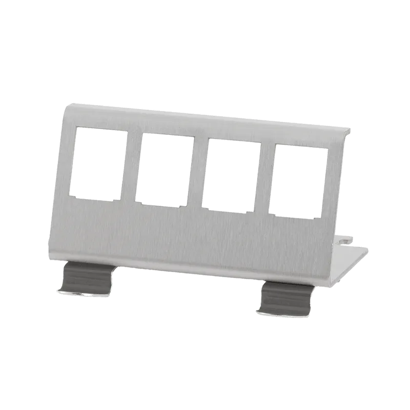 Hutschienenhalter für 4 Keystone Module, Edelstahl