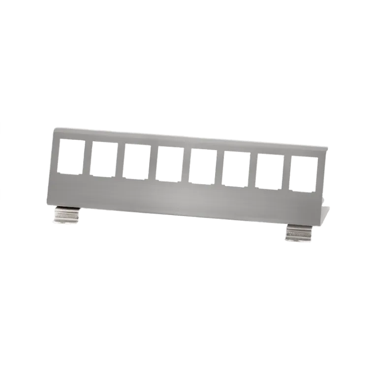 Hutschienenhalter für 8 Keystone Module, Edelstahl