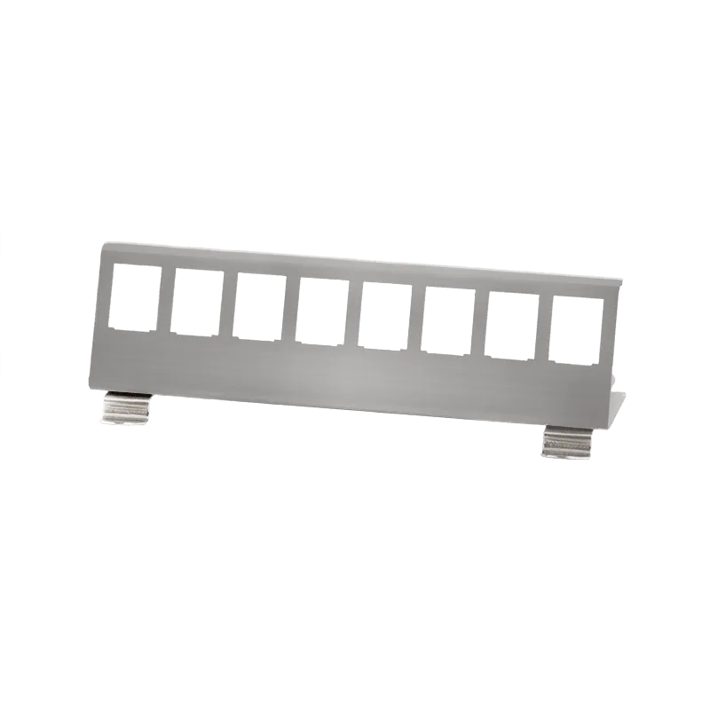 Hutschienenhalter für 8 Keystone Module, Edelstahl