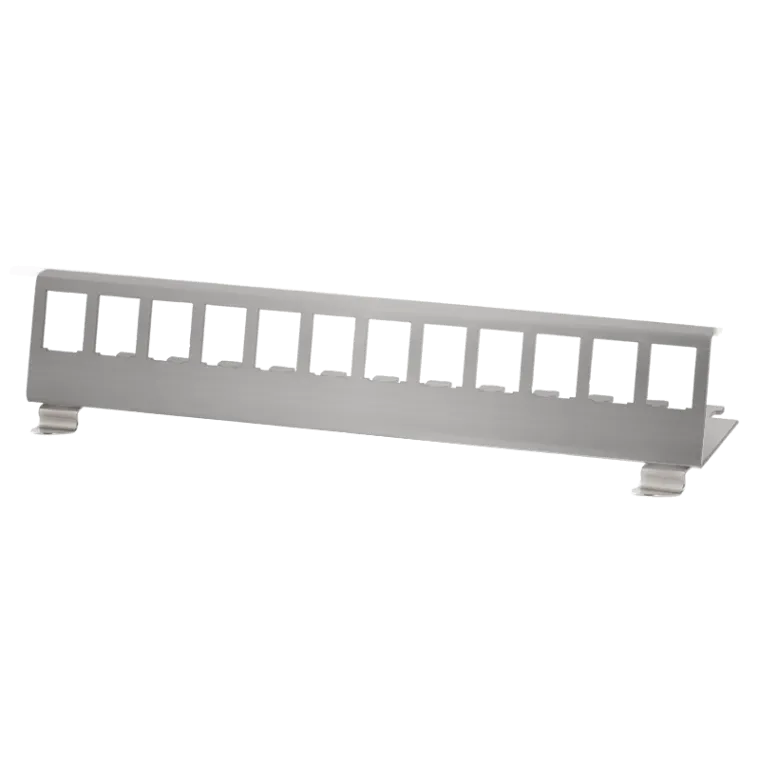 Hutschienenhalter für 12 Keystone Module, Edelstahl
