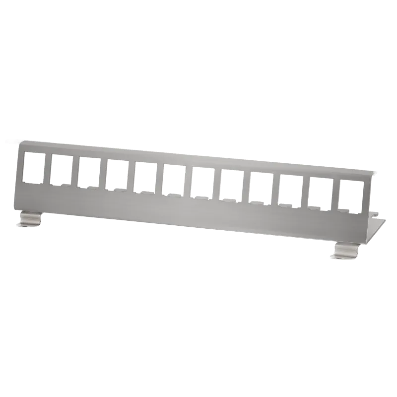 Hutschienenhalter für 12 Keystone Module, Edelstahl