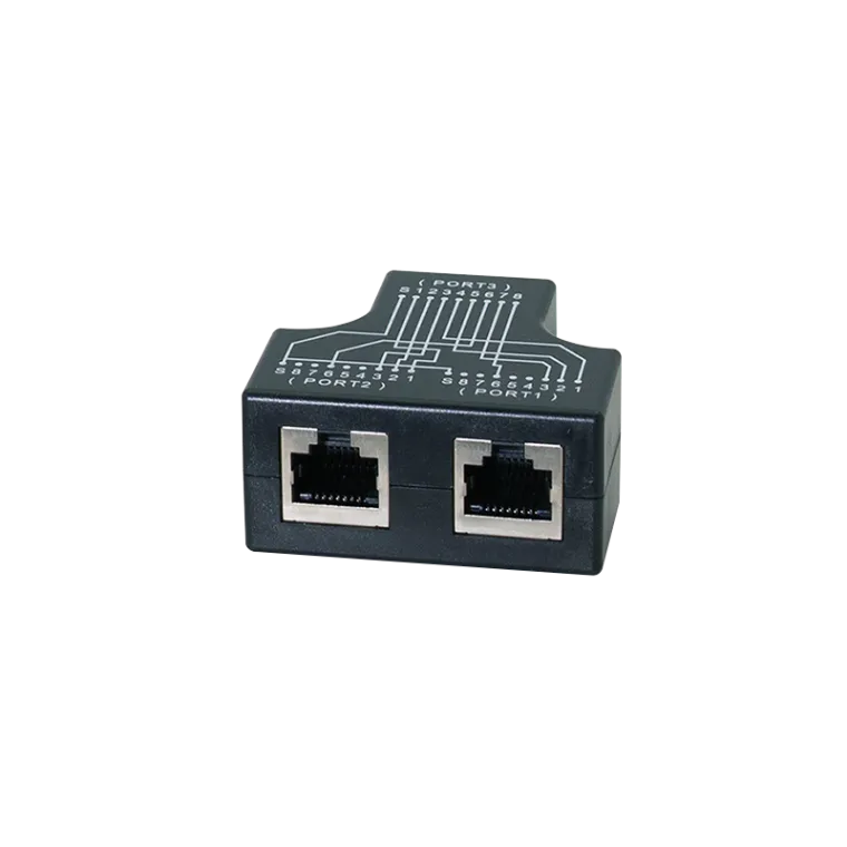 Cable Sharing Adapter 1x RJ45 Buchse auf 2x RJ45 Buchse, 10/100BT