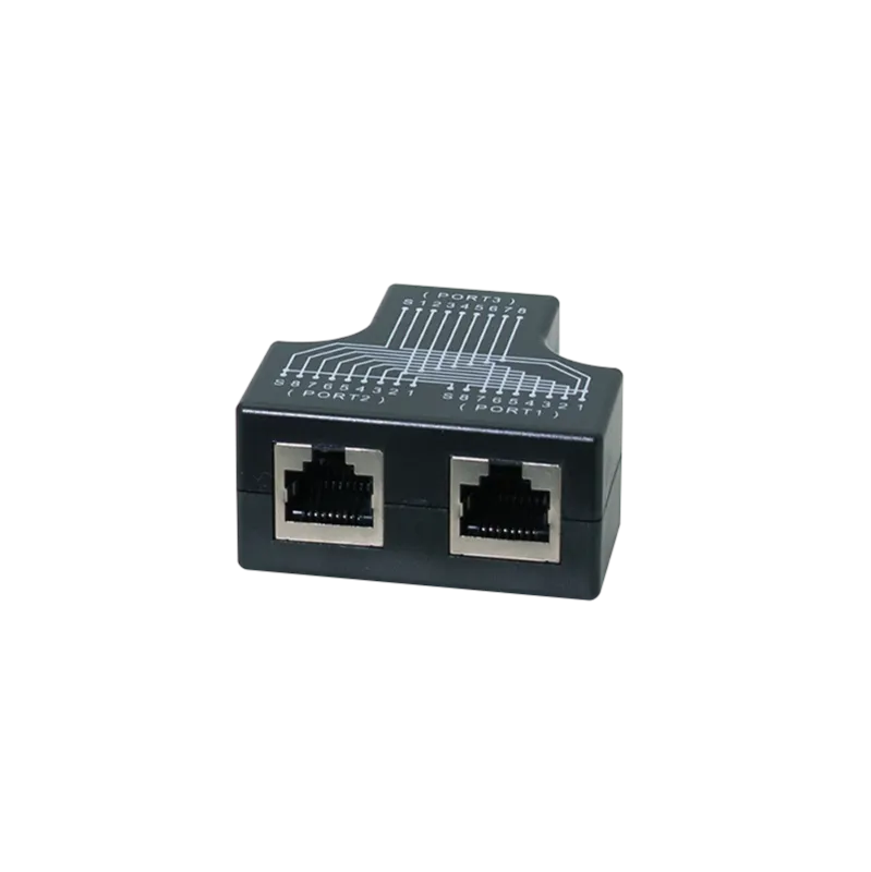 Cable Sharing Adapter 1x RJ45 Buchse auf 2x RJ45 Buchse, 1:1 parallel