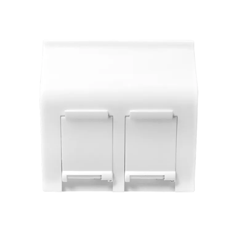 Modularer Einsatz für 45 x 45 System, 2-Port 45°, Weiß