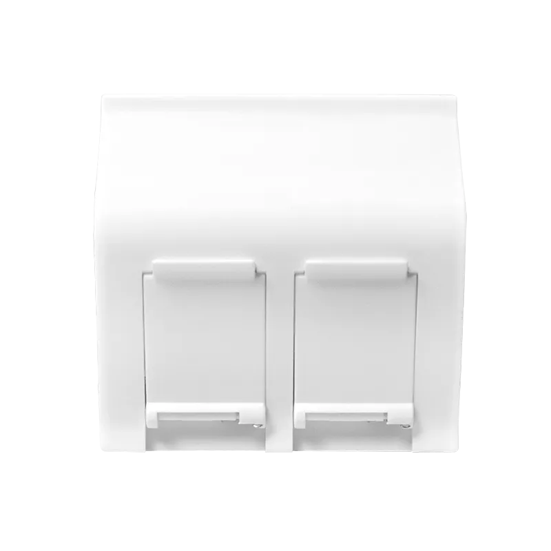 Modularer Einsatz für 45 x 45 System, 2-Port 45°, Weiß