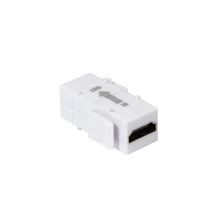 HDMI-Keystone-Verbinder, A/F zu HDMI A/F, 4K/30 Hz, Verstärker, Weiß