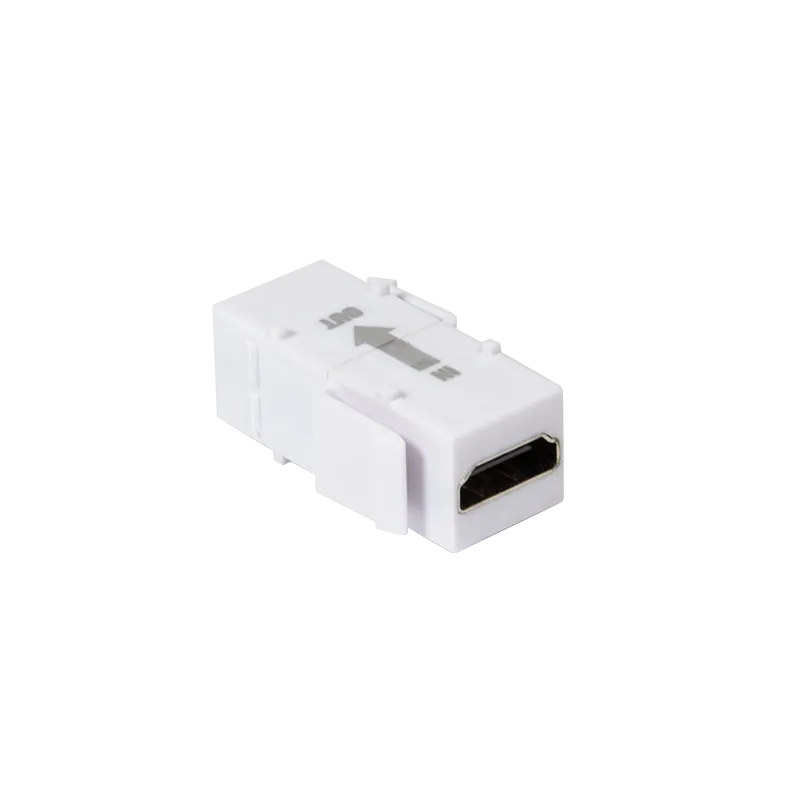 HDMI-Keystone-Verbinder, A/F zu HDMI A/F, 4K/30 Hz, Verstärker, Weiß