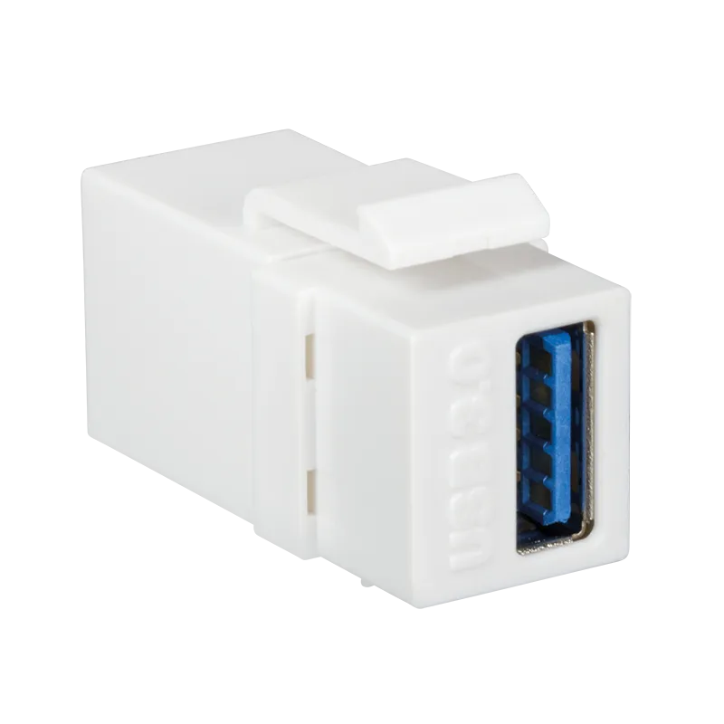 USB 3.0 Keystone-Verbinder, A/F to USB-A/F, Weiß