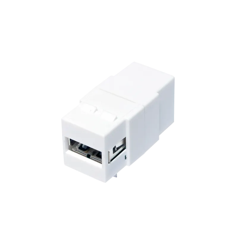 USB 2.0 Keystone-Verbinder, A/F zu USB-B/F, Weiß