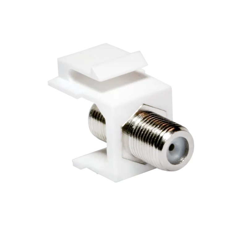 TV/SAT Keystone-Verbinder, F-Typ/F zu F-Typ/F, 75 Ohm, Weiß