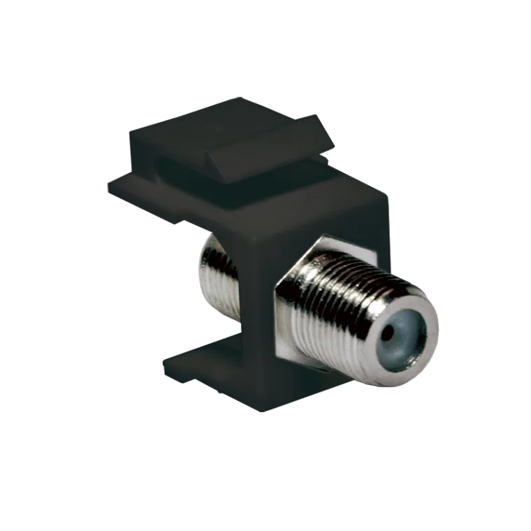 TV/SAT Keystone-Verbinder, F-Typ/F zu F-Typ/F, 75 Ohm, Schwarz