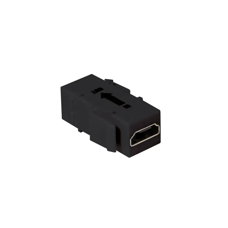 HDMI-Keystone-Verbinder, A/F zu HDMI A/F, 4K/30 Hz, Verstärker, Schwarz