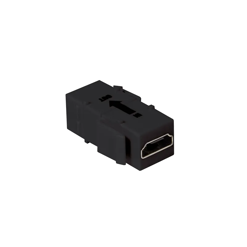 HDMI-Keystone-Verbinder, A/F zu HDMI A/F, 4K/30 Hz, Verstärker, Schwarz