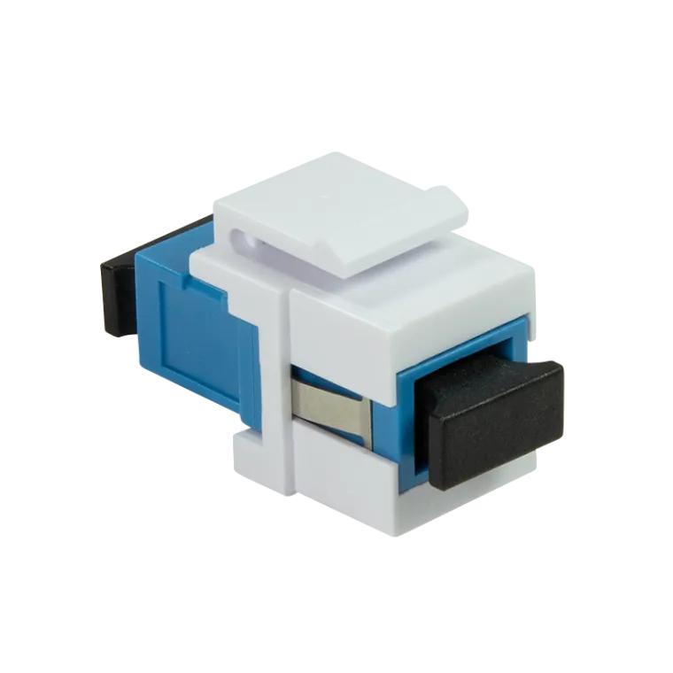 LWL SC-Simplex Kupplung für den Einbau in Keystone Panels, Singlemode