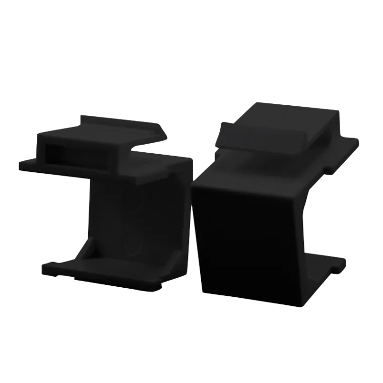 Abdeckung für leere Keystone Ausschnitte (10 Stück), 16,6mm breit, Schwarz