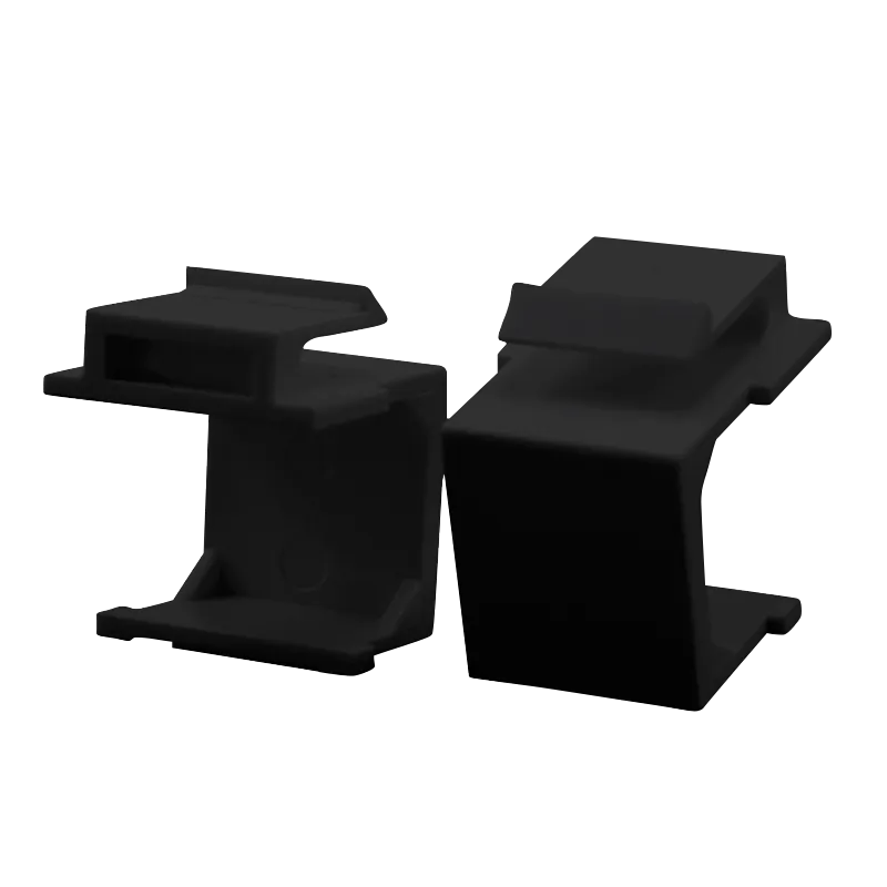Abdeckung für leere Keystone Ausschnitte (10 Stück), 16,6mm breit, Schwarz