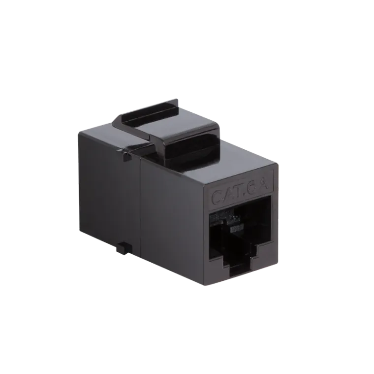 Cat.6A Keystone Kupplung 2 x RJ45 UTP, nur 14,6 mm breit, kleine Bauform