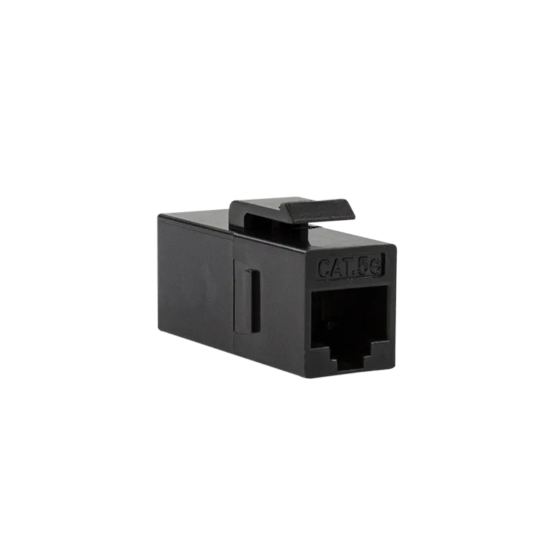Cat.5e Keystone Kupplung 2 x RJ45 UTP, 14,5 mm breit, Schwarz